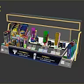 Multilayer Household Items Display Rack With Various Cleaning Products And Personal Care Items