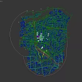 Detailed Aerial Planning of Urban City With River and Building Layout