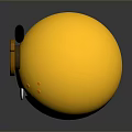 Game Movie Character With Yellow Smiling Face Wearing Brown Glasses Black Eyebrows Blush On Cheeks