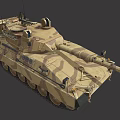 Tank Military Armored Combat Vehicle With Camouflage Design And Heavy Weaponry