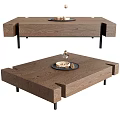 Coffee Table Tea Table Log Tea Table Ornaments Coffee Table Square Coffee Table 3d model