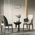 Modern Flexform leisure table and chair combination 3d model