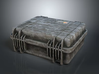 Sturdy Heavy Duty Storage Case With Textured Surface And Metal Latches For Daily Household Storage 3d model