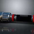 Electronic Electrical Connector With Metal Silver Housing Black Body And Red Rings
