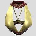Burgundy And Gold Garment With Decorative Patterns Spaghetti Straps And Unique Design Details