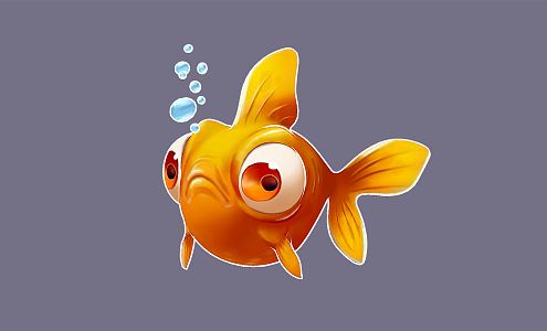 Modern Fish Cartoon Goldfish 3d model