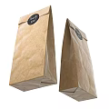 Two Brown Kraft Paper Bags With Black Thank You Labels