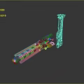 Futuristic Sci-Fi Weapon With Detailed Mechanical Structure And Red Accent Lines