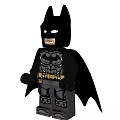 Detailed Lego Batman Building Blocks Minifigure With Facial Expression And Cape Texture
