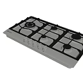 Stainless Steel Gas Cooktop With Multiple Burners And Control Knobs For Modern Kitchen