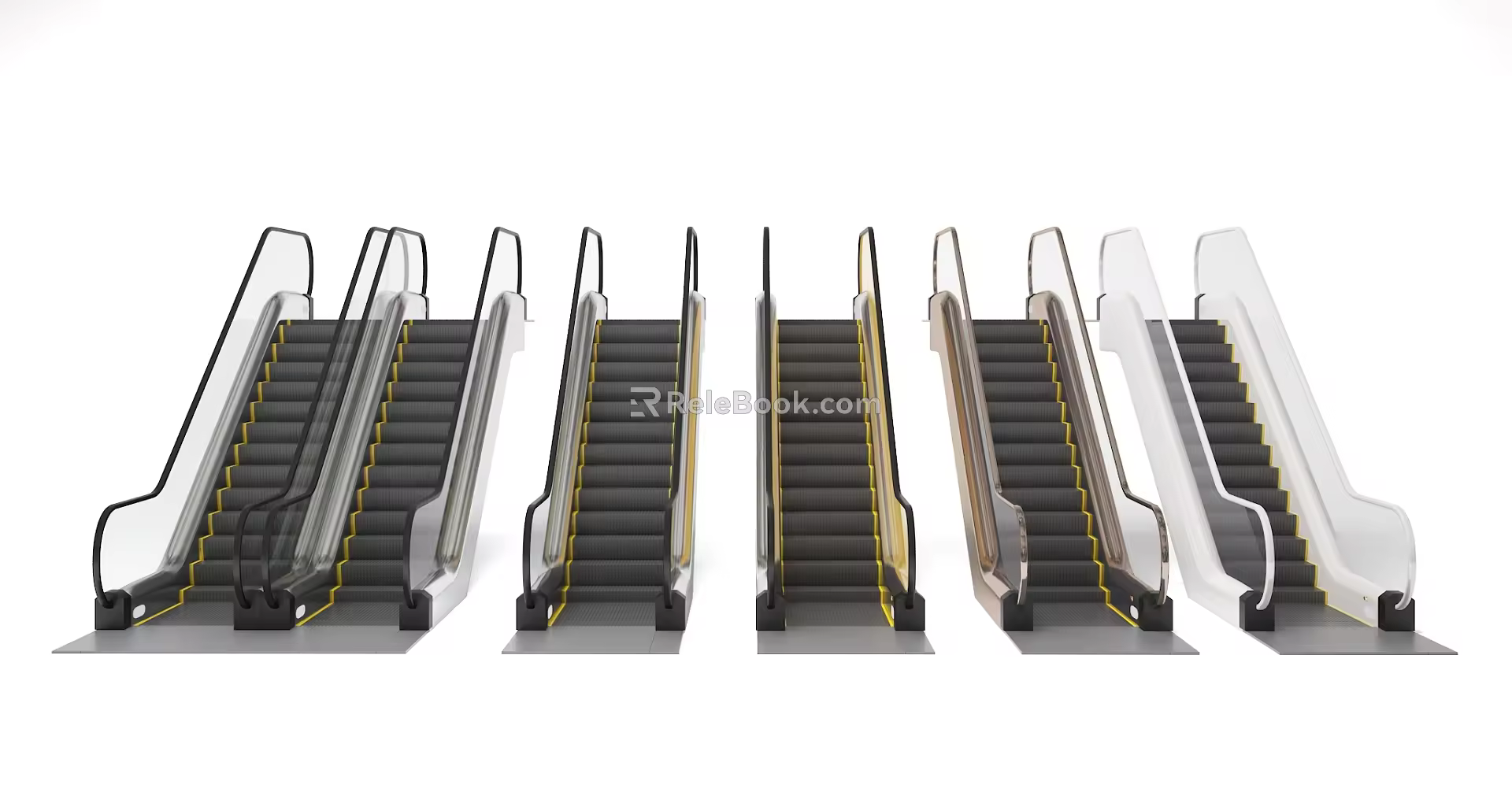 modern escalator 3d model