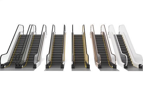 modern escalator 3d model