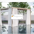 Modern curtain screen window curtain screen gauze curtain gauze mosquito net 3d model