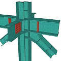 Structural Building Component Featuring Cross Beams And Support Elements Design 3d model