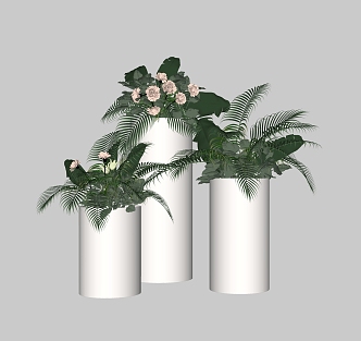 modern plant combination green plant floral flower plant wedding plant meichen flower bed decorative plant 3d model