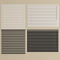 Window Blinds in Various Colors Including White Beige Black and Gray Tones 3d model