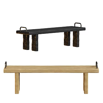Modern Quiet Bench 3d model
