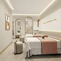 Luxury SPA Sauna Room Interior With Treatment Beds And Chairs