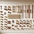 Various Stylish Cabinet And Door Handles In Wooden Metal Designs