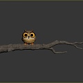 Modern owl grimace owl long-eared owl Wulin owl 3d model