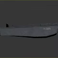 Gray Landing Craft Utility Water Vessel Featuring LCU 21 Identification Markings