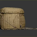 Natural Straw Woven Storage Basket With Lid And Rope Details For Home Organizing