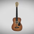 Handcrafted Wooden Acoustic Guitar With Natural Wood Grain And Classic Design