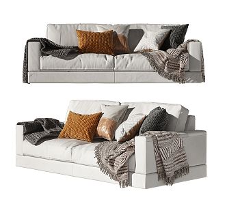 Modern double sofa 3d model