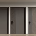 Modern Interior Flush Doors with Three Varied Textured Patterns and Wooden Finishes