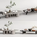 Modern coffee table coffee table combination 3d model