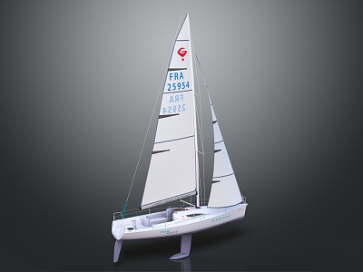 Modern Sailing Cartoon Sailing 3d model