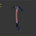Durable Red And Black Ice Axe With Metal Head And Ergonomic Grip For Mountaineering