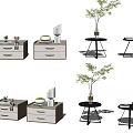 Modern bedside table 3d model