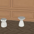 Modern Side Table Cream Side Table Corner Table Combination Creative Art Rotating Corner Table Tea Table Side Table Combination Art Side Table Corner Table 3d model