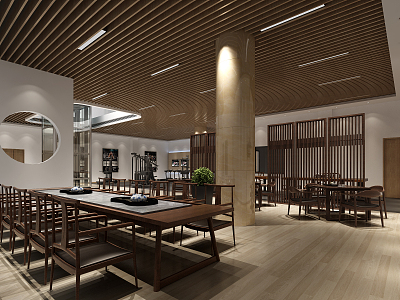 New Chinese Style Leisure Area Tea Room model