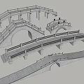 Stone Bridge Models With Various Designs Including Arch And Flat Structures 3d model