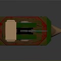 Contemporary LED Light Fixture Combination With Green Red Accents And Metallic Strip Design