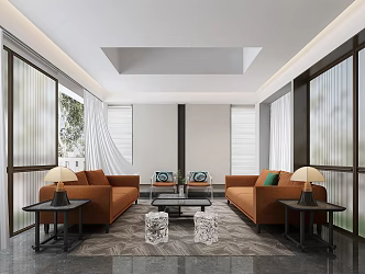 modern living room 3d model