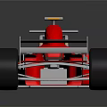 Red Racing Car With Marlboro Logo STP Branding Streamlined Body And Wheels