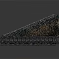 Architectural Stone Balustrade With Parallel Bars And Textured Classical Base Structure