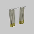 Two Tone Beige And Yellow Curtains With White Sheer For Window Decoration