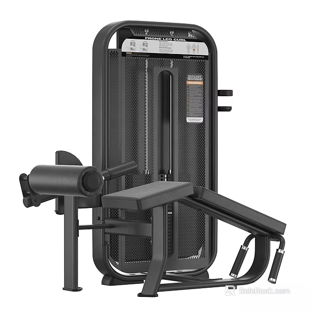 Black Strength Training Fitness Equipment With Ergonomic Seat And Metal Frame Design 3d model 