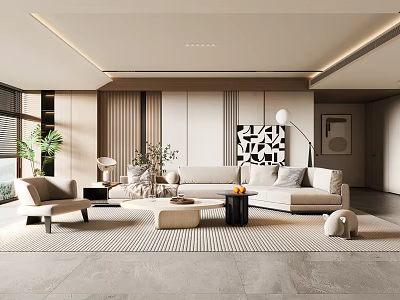 Modern Home Living Room Sofa Coffee Table Combination Mother and Mother Coffee Table Balcony Cabinet Jewelry Decoration Leisure Sofa Chair 3d model
