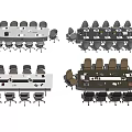 Modern Conference Table Designs With Glass Wooden Tops And Gray Black Brown Office Chairs