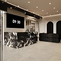 Elegant Modern Clothing Store Interior Design With Marble Floor And Neat Clothing Display Racks