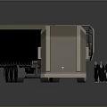 Tesla Modern Utility Truck Design With Large Size And Human Figure For Scale