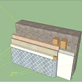 Detailed Technical Construction Component Wall Structure With Multiple Insulation Layers And Materials