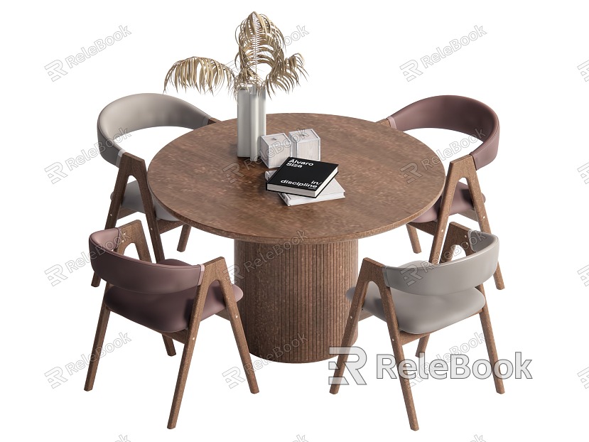 Casual Table and Chair Dining Table and Chair Combination model