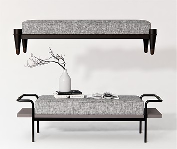 Modern Bed End Stool Bench Sofa Stool Low Stool Shoe Stool Footrest Stool Plant Vase Ornaments 3d model