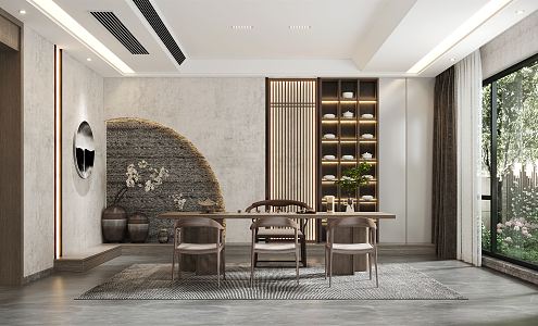 New Chinese Tea Room 3d model